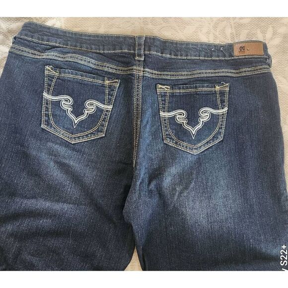 37 Royal Blue Women's Western Boot Cut Jeans Custom-Made 25x37 Plus/Tall Size - Picture 7 of 11